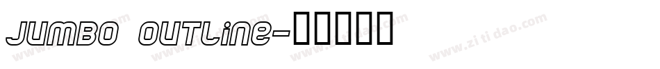 jumbo outline字体转换